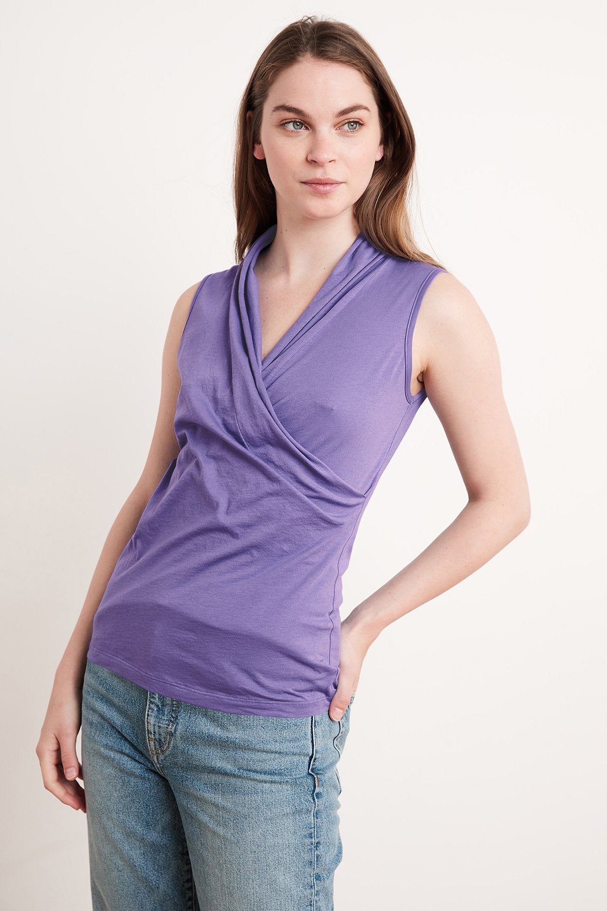 ADELISE GAUZY WHISPER FITTED WRAP TANK