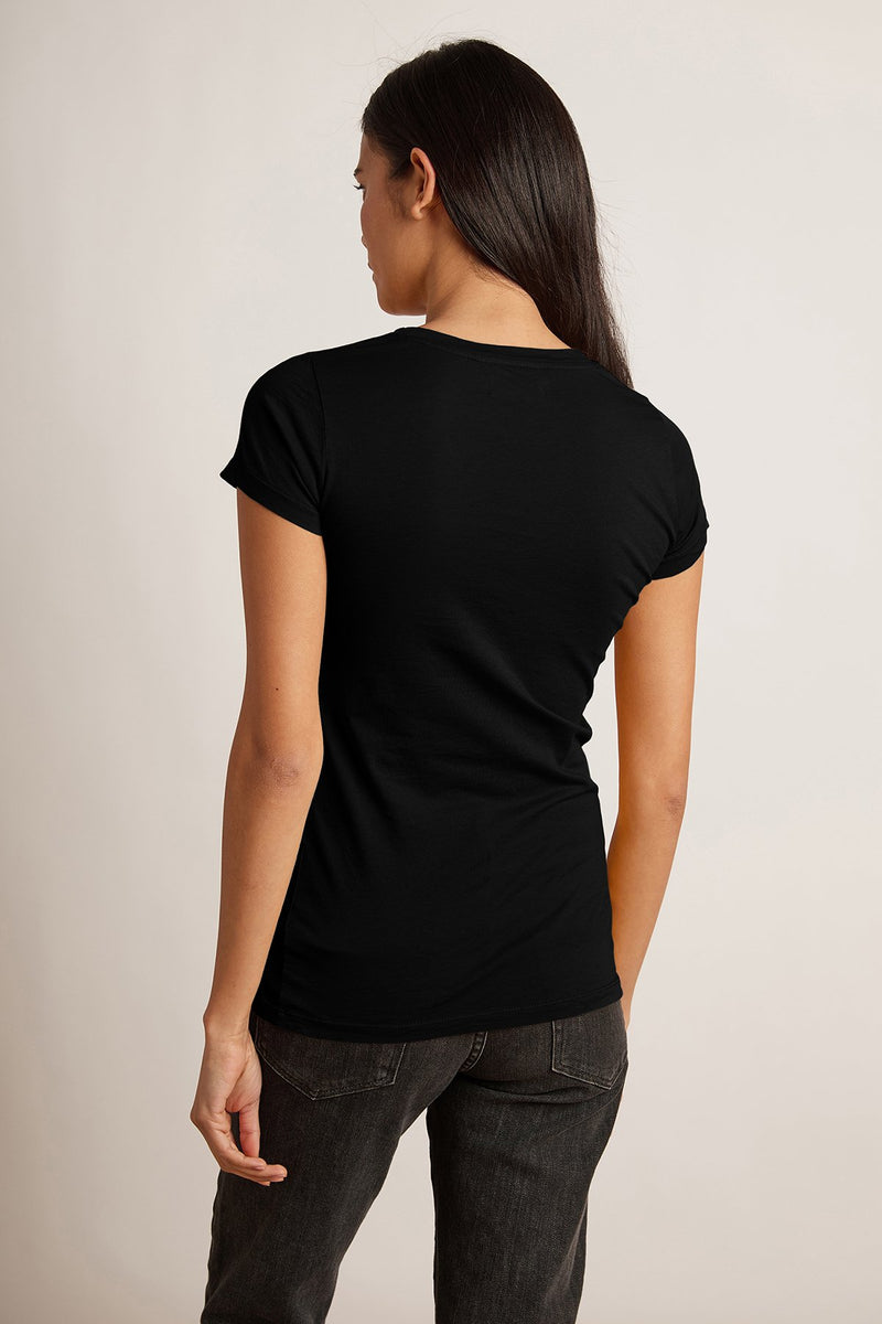 JEMMA GAUZY WHISPER FITTED CREW NECK TEE