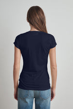 JEMMA GAUZY WHISPER FITTED CREW NECK TEE