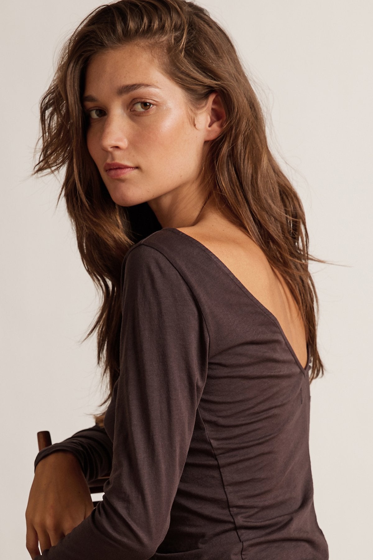 MANDIE GAUZY WHISPER LOW BACK TEE