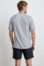 CYRANO HACCI BEACH STRIPE RAW EDGE RAGLAN TEE