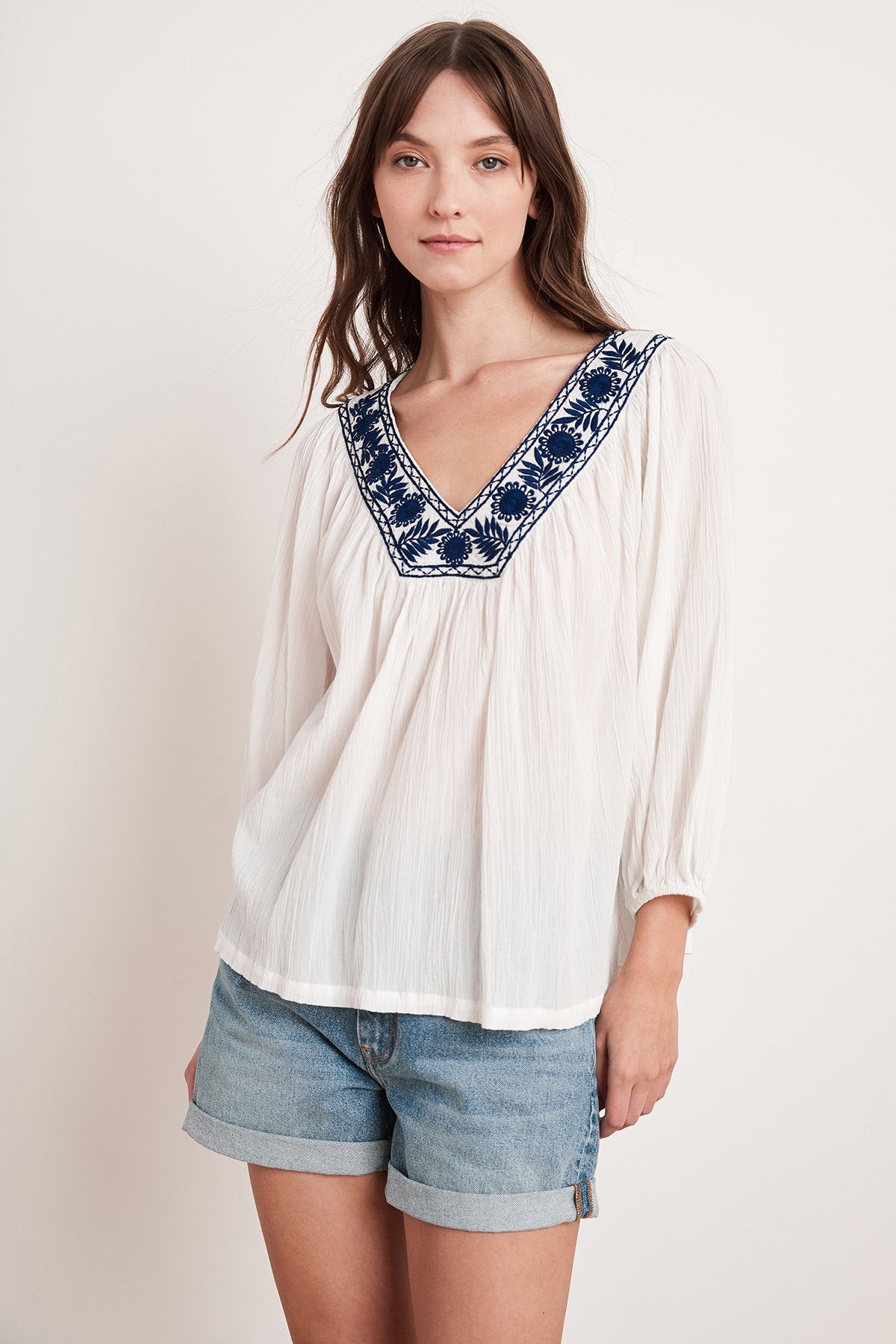 ZAYLEE EMBROIDERED BLOUSE