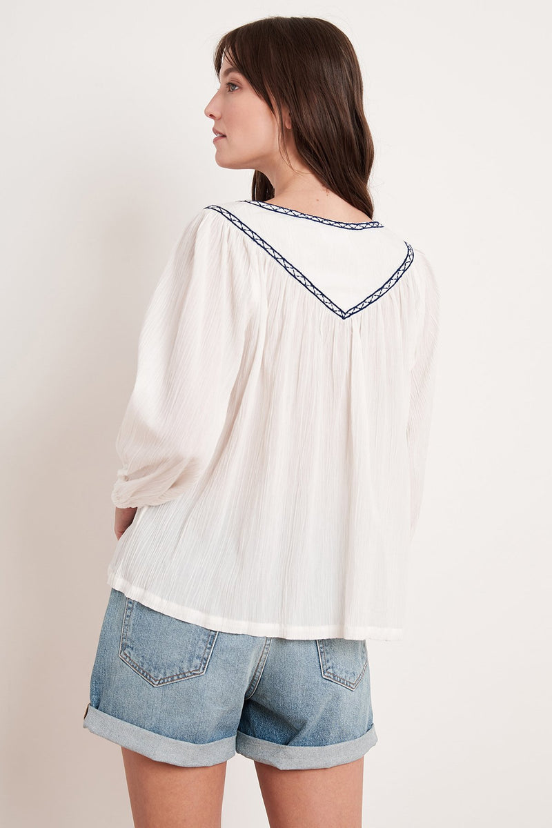 ZAYLEE EMBROIDERED BLOUSE