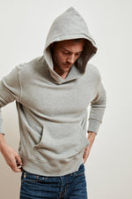 SPADER HEATHER GREY FLEECE HOODIE