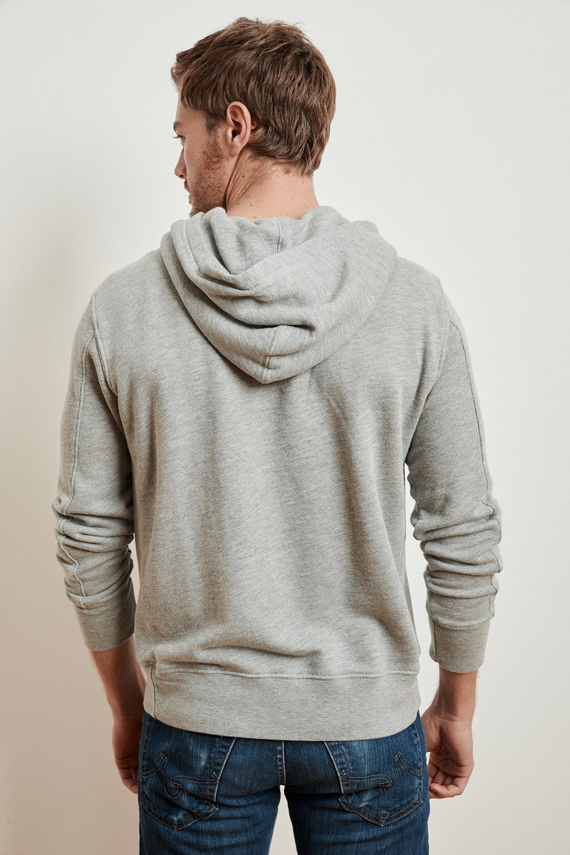 SPADER HEATHER GREY FLEECE HOODIE