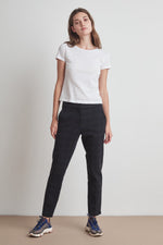 SABRINA SOFT STRETCH PLAID PANT