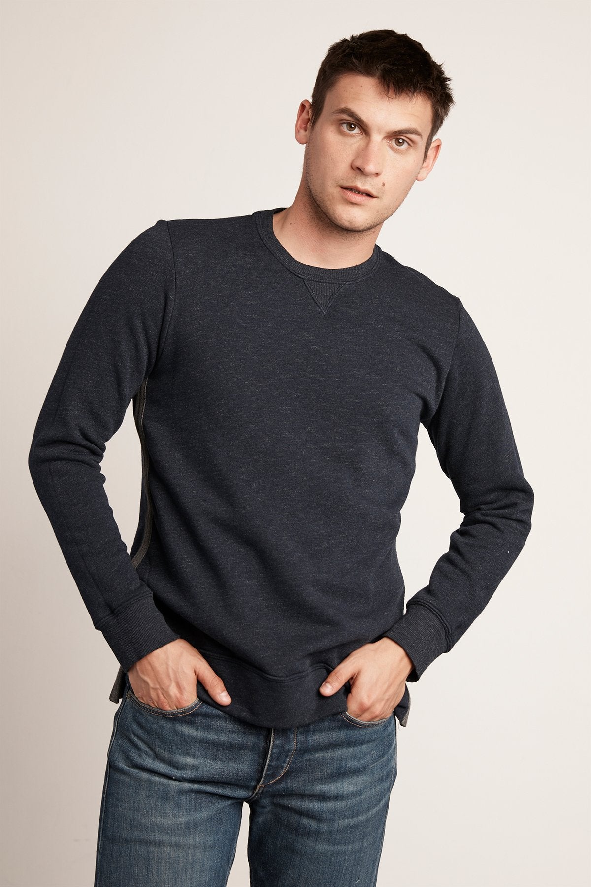 CULVER JASPE SHERPA CREW NECK PULLOVER