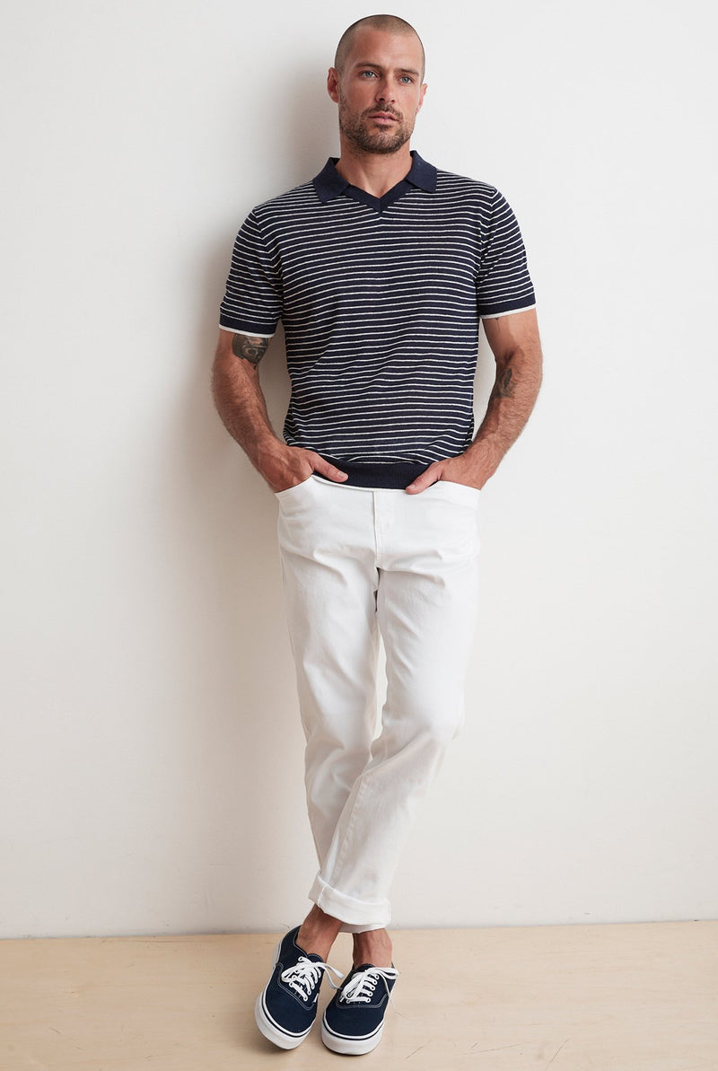 LEON STRIPED POLO