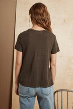 ALEC LINEN KNIT KNOT FRONT TEE