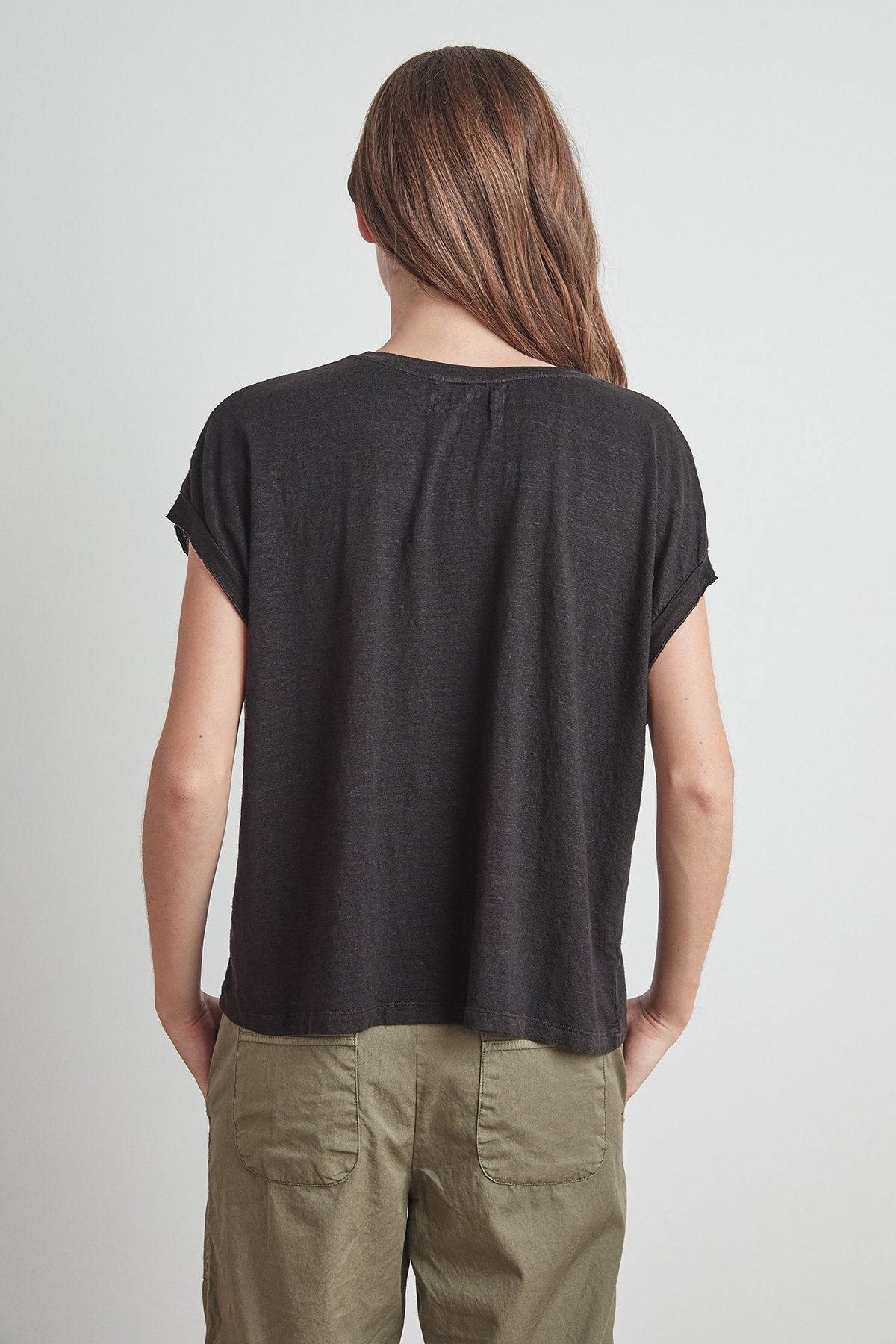 HUDSON LINEN KNIT CREW NECK TEE