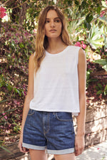 ZELIA LINEN BLEND TANK