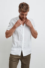 MACKIE LINEN BUTTON-UP SHIRT