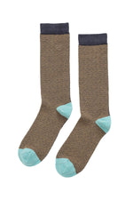 TEXTURED HERRINGBONE CREW SOCK BY LITTLE RIVER SOCK MILL