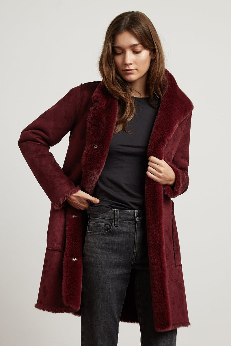 MINA LUX FAUX FUR REVERSIBLE COAT