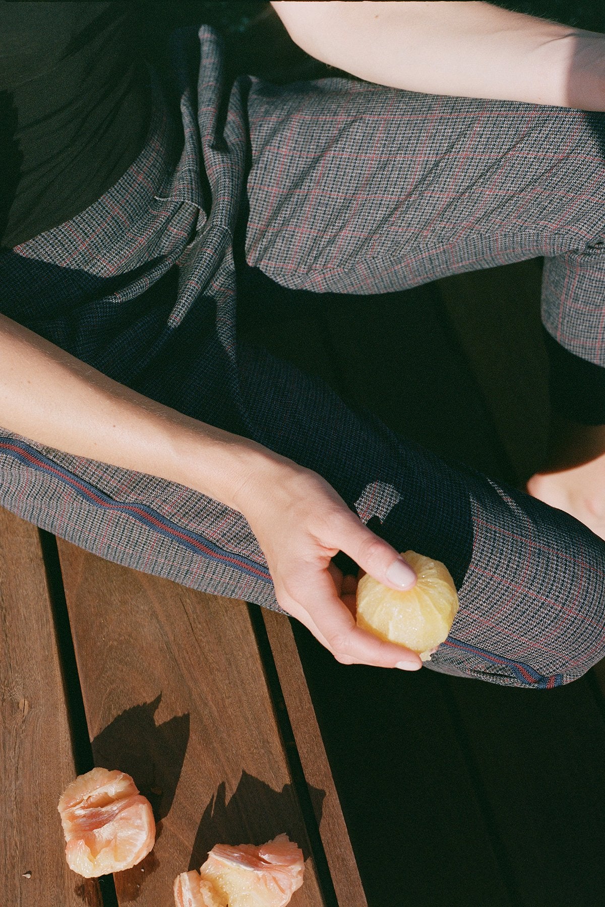 MAISIE SIDE STRIPE PLAID PANT