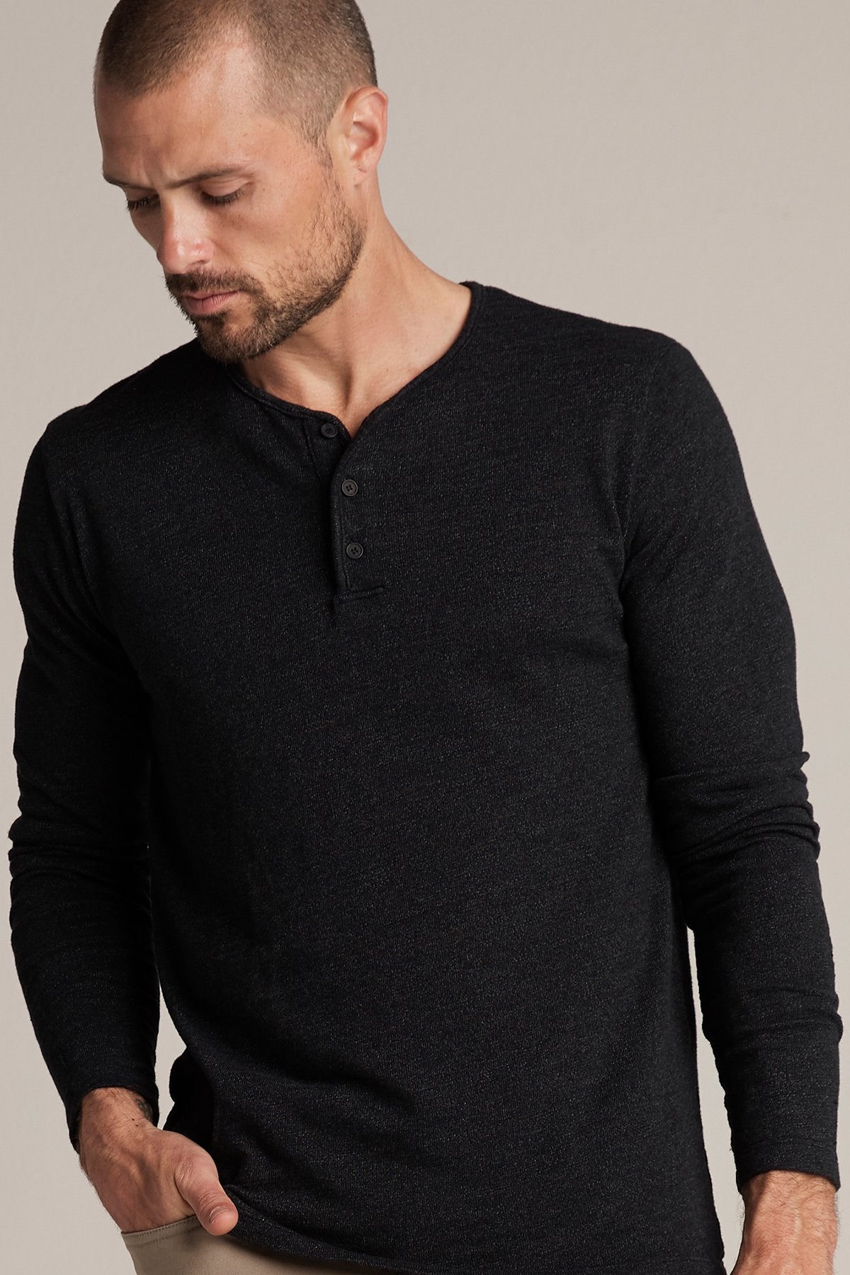 PASCAL MOCK TWIST JERSEY HENLEY