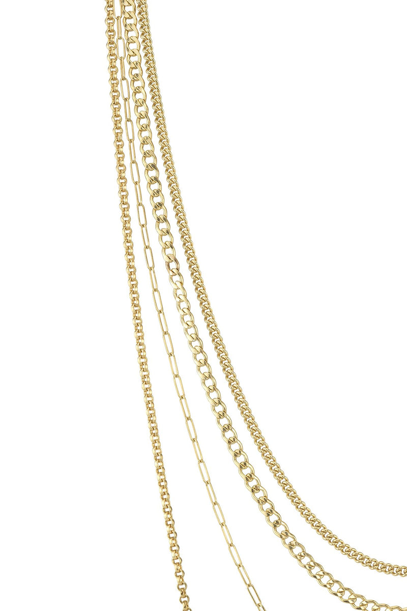 MULTI LAYER CHAIN IN GOLD BY SLOAN