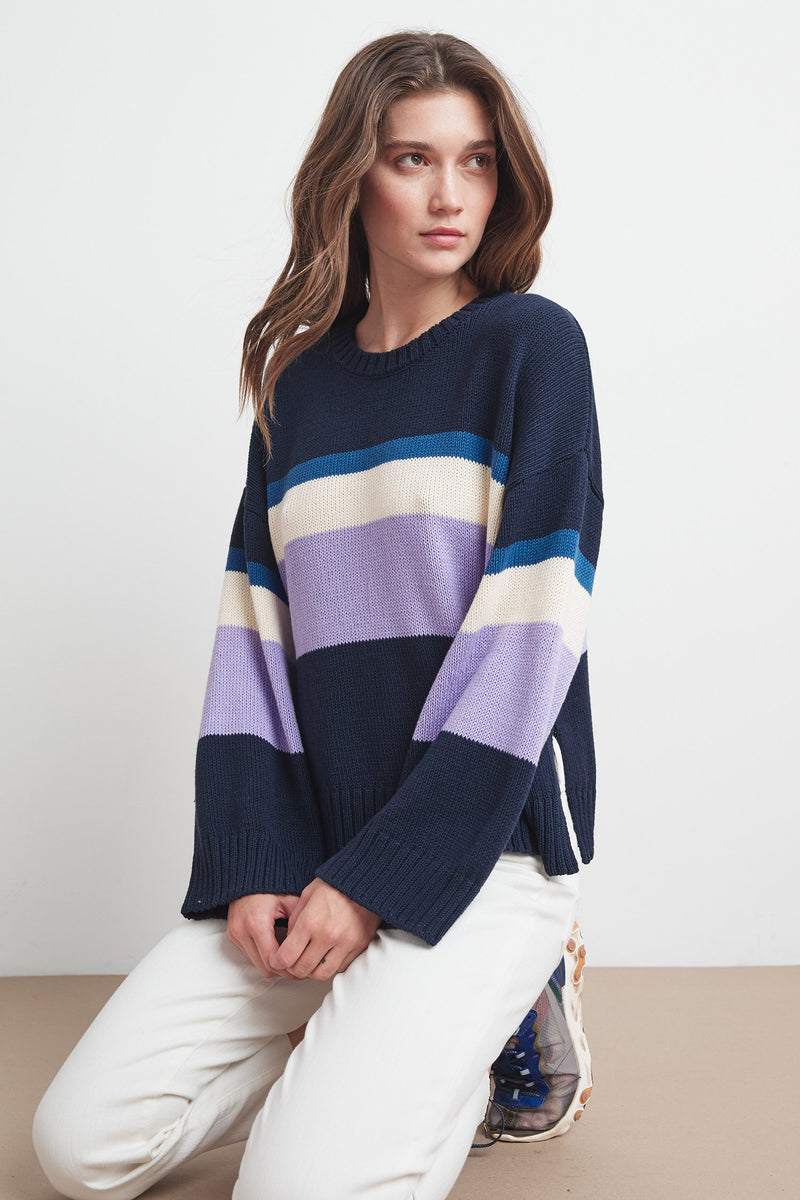 MADELINE COTTON STRIPE SWEATER