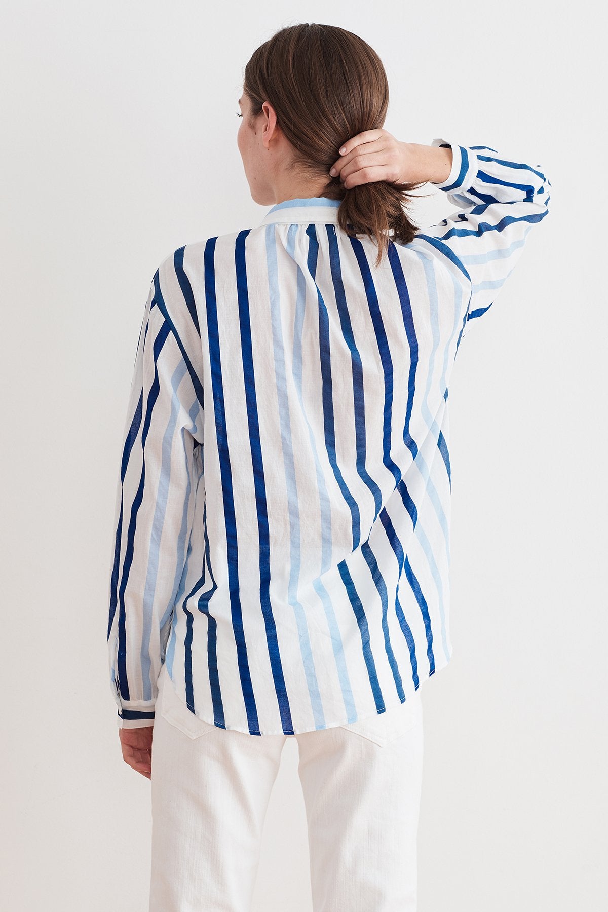 TALIA OMBRE STRIPE BUTTON-UP SHIRT