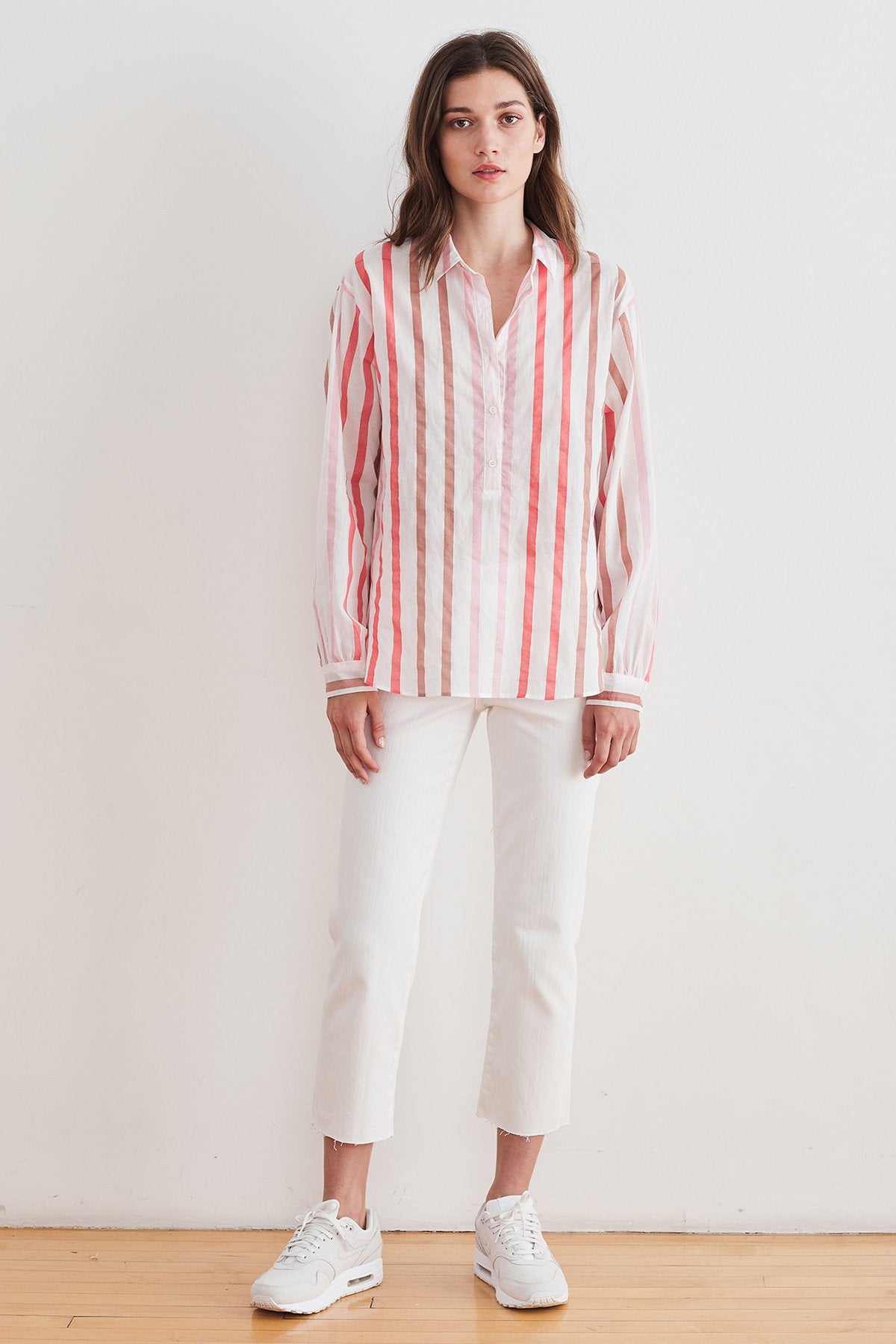 TALIA OMBRE STRIPE BUTTON-UP SHIRT