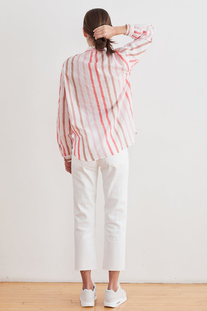 TALIA OMBRE STRIPE BUTTON-UP SHIRT