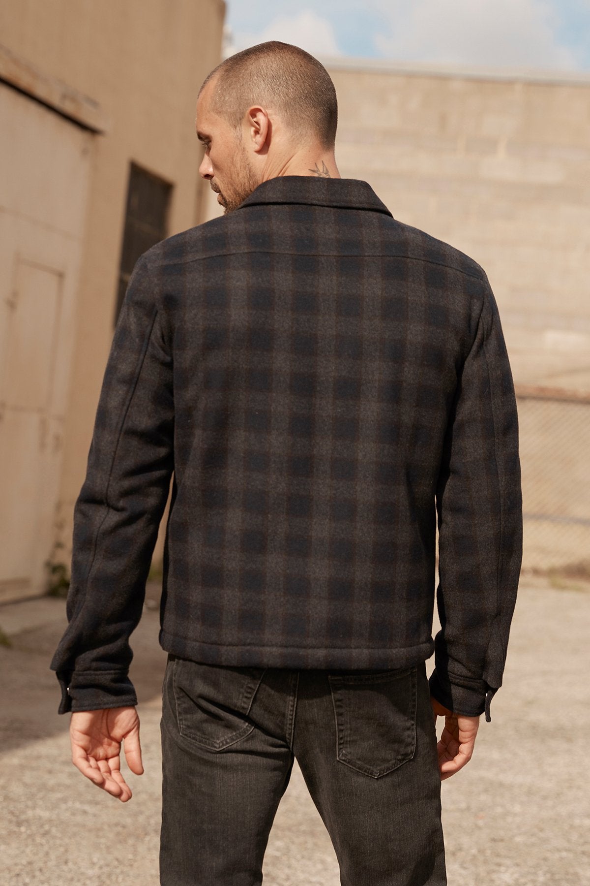 ALDWIN PLAID ZIP UP JACKET