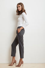 MAISIE SIDE STRIPE PLAID PANT