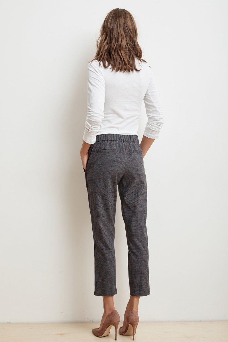 MAISIE SIDE STRIPE PLAID PANT