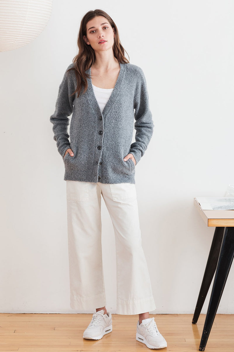 DANA PLUSH BOUCLE CARDIGAN