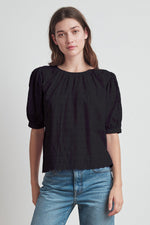 HOLLAND POSITANO EYELET TOP