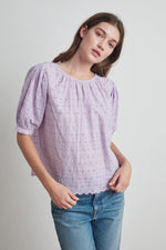 HOLLAND POSITANO EYELET TOP