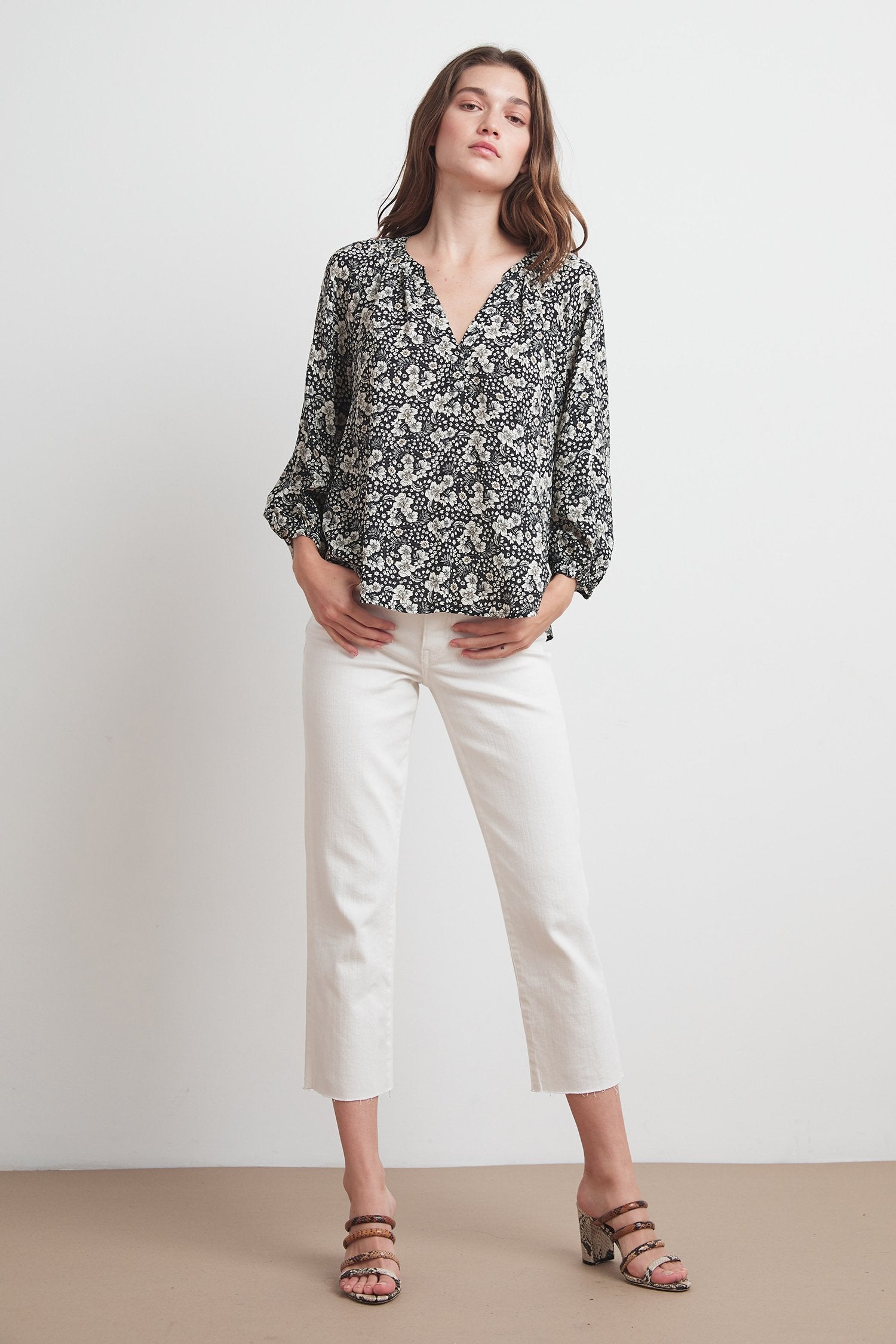 BRIANA PRINTED CHALLIS BLOUSE