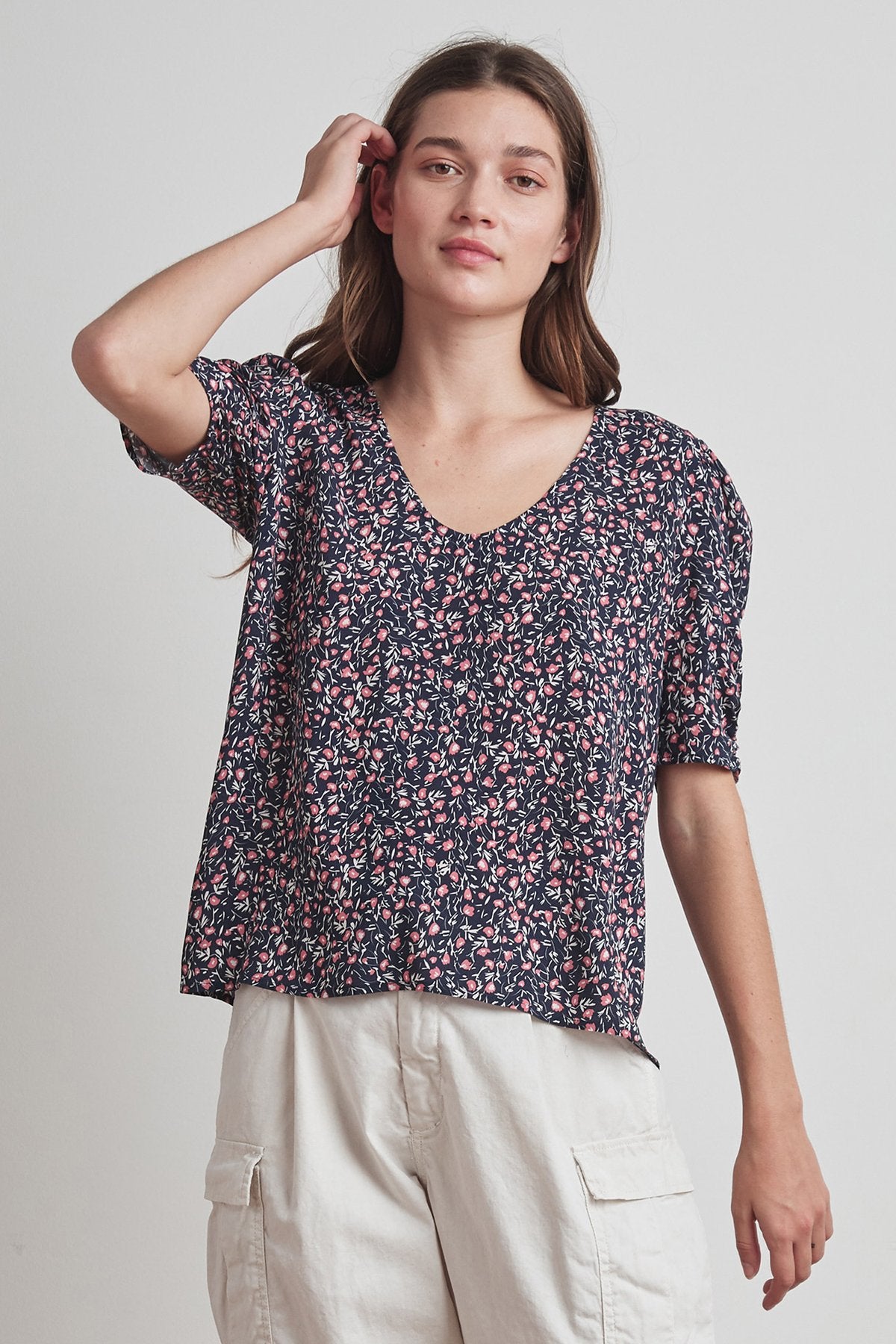 DAWN PRINTED CHALLIS BLOUSE