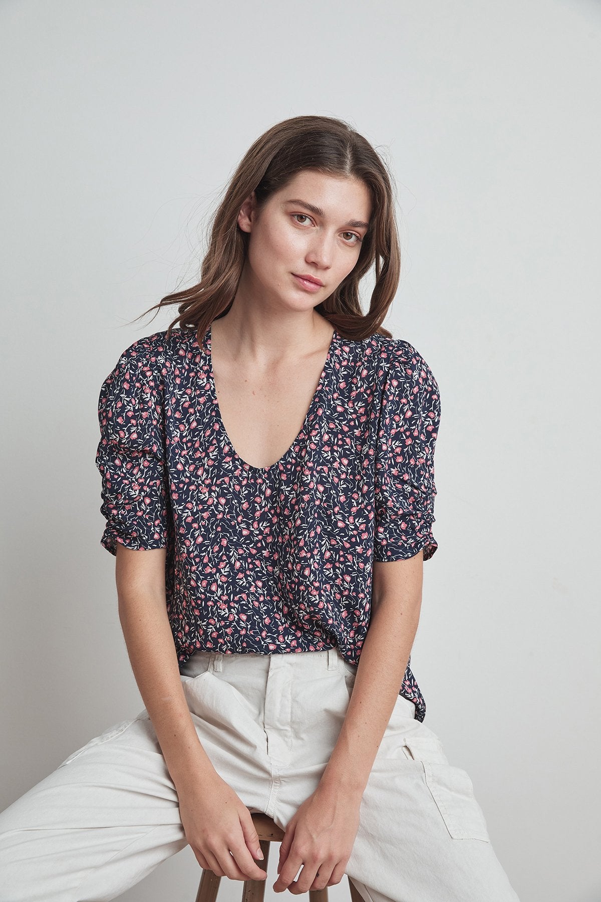 DAWN PRINTED CHALLIS BLOUSE