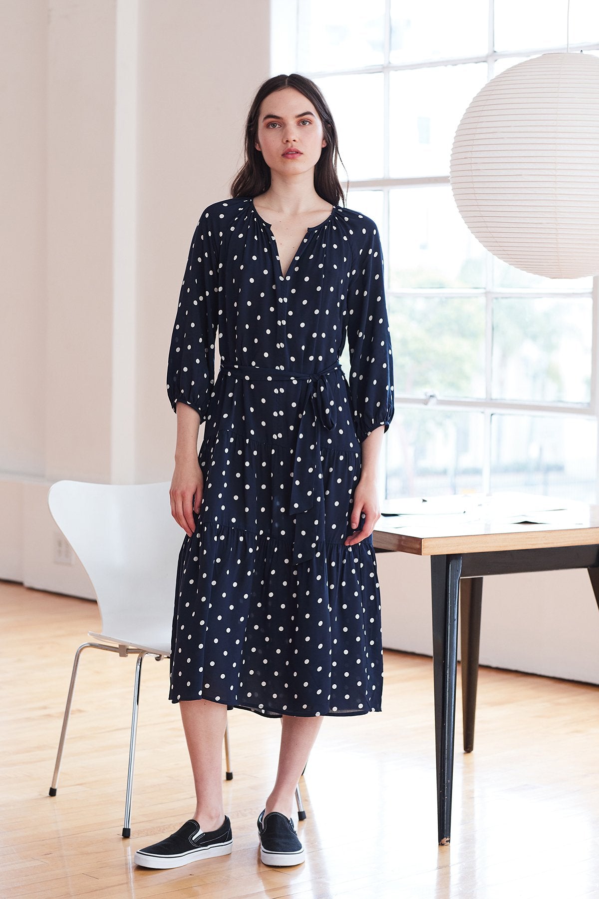 MADDY CHALLIS POLKA DOT DRESS