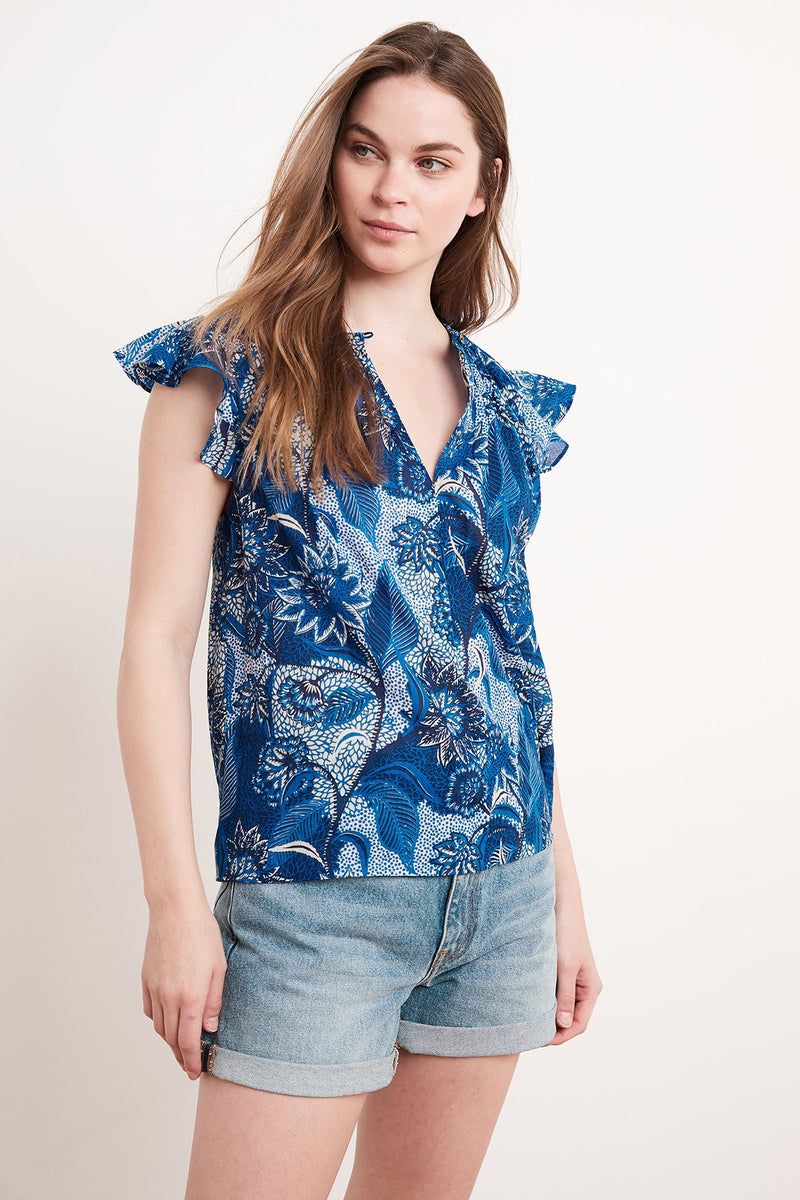 YUELLE PRINTED BLOUSE