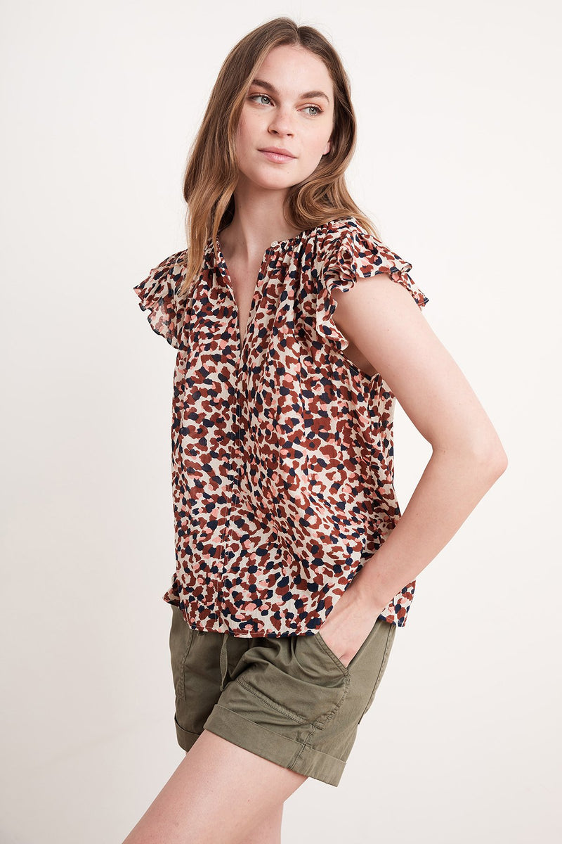 YUELLE PRINTED BLOUSE