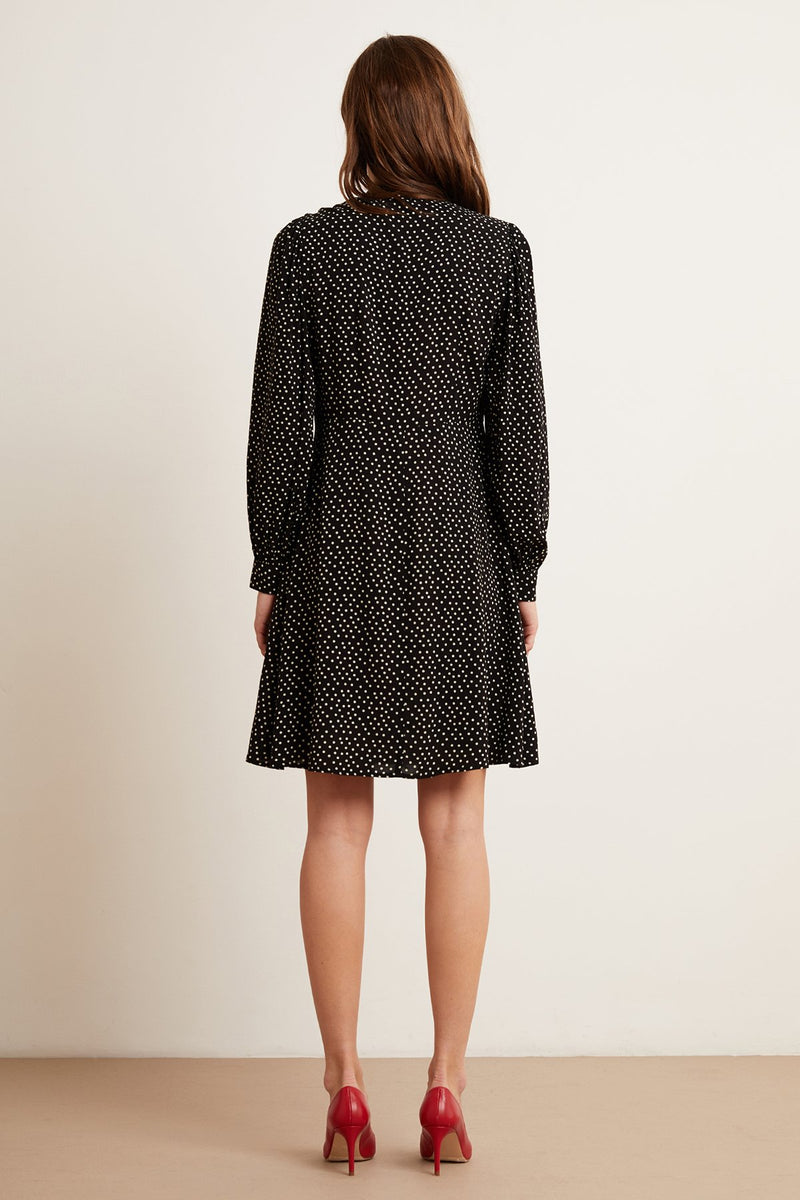 DELORES POLKA DOT LONG SLEEVE DRESS