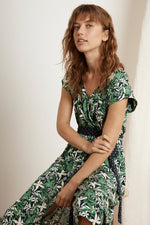 ROMINA PRINTED CHALLIS WRAP DRESS