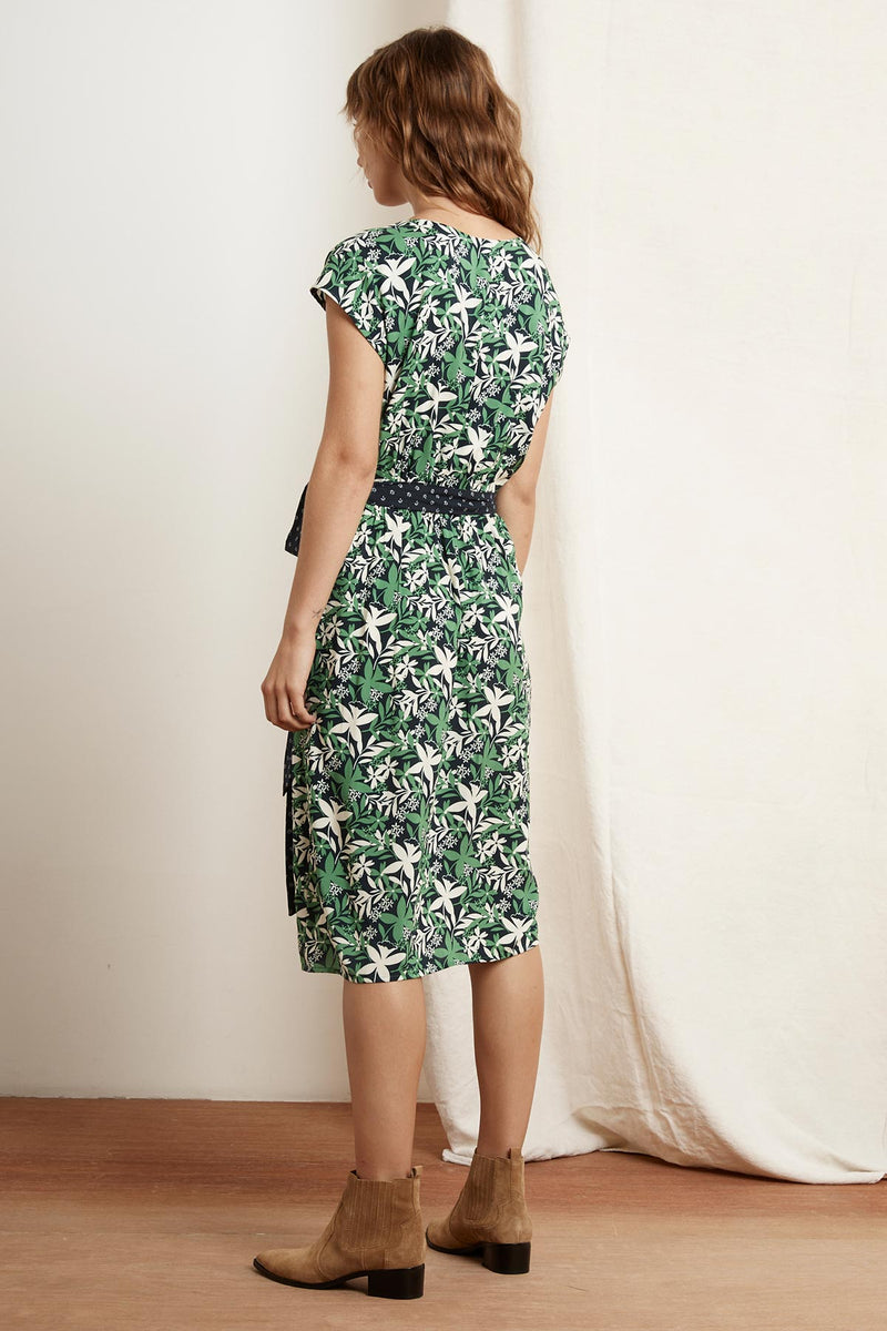 ROMINA PRINTED CHALLIS WRAP DRESS