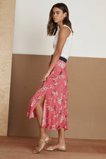 SUSANNAH PRINTED CHALLIS MIDI SKIRT