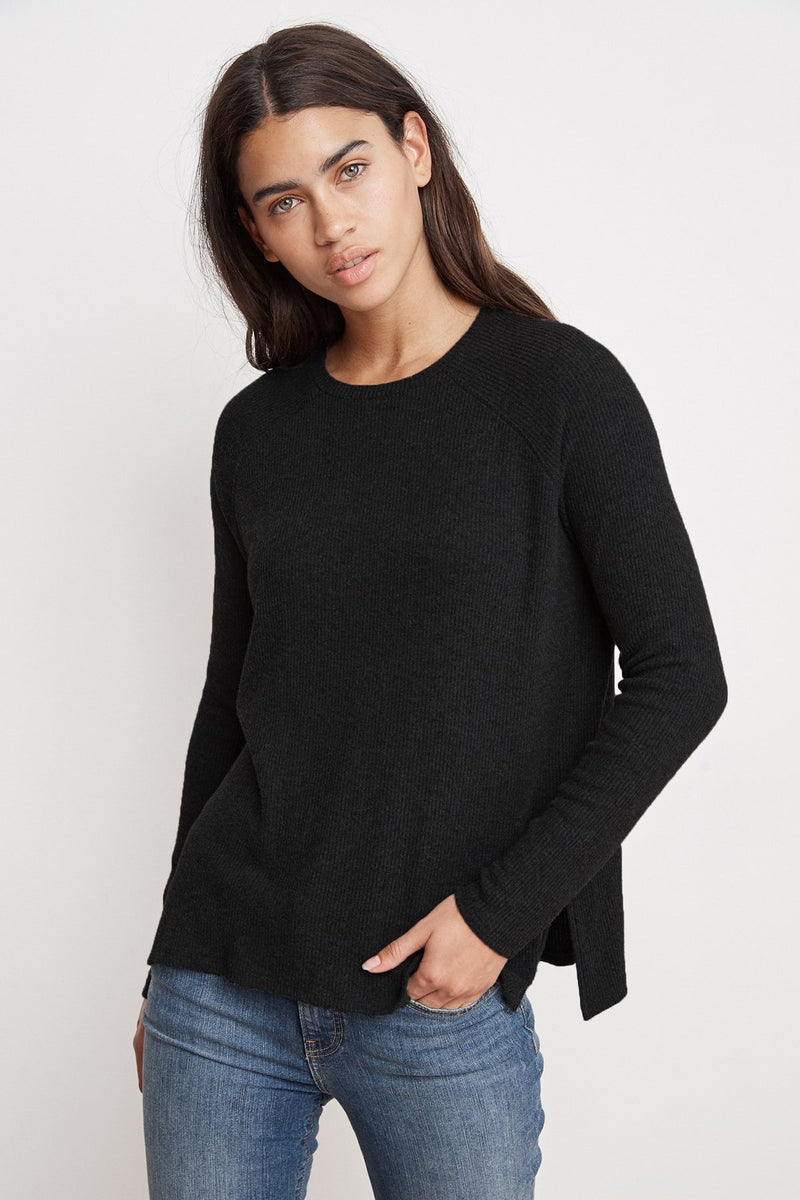 TIANNA COZY RIB RAGLAN TOP