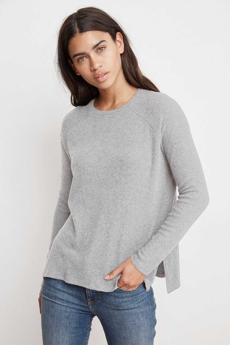 TIANNA COZY RIB RAGLAN TOP