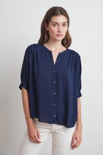 ADELE BUTTON-UP TOP