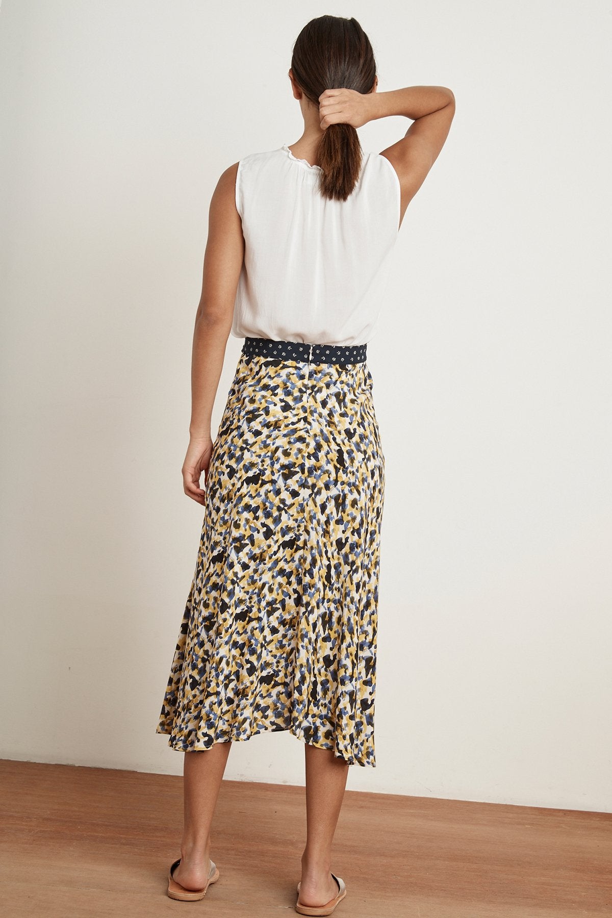 SUSANNAH PRINTED CHALLIS MIDI SKIRT