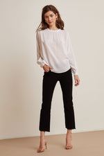 GINGER CHALLIS LONG SLEEVE NECK TIE TOP