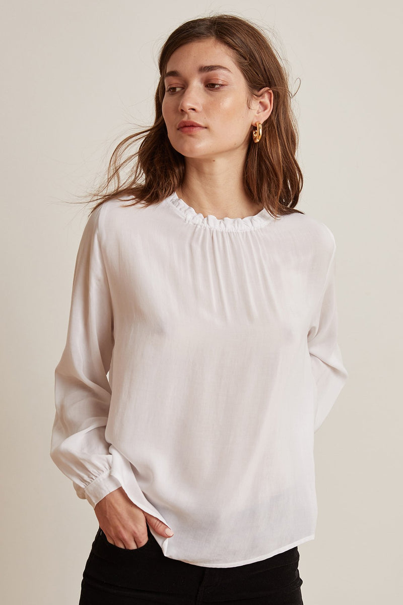 GINGER CHALLIS LONG SLEEVE NECK TIE TOP