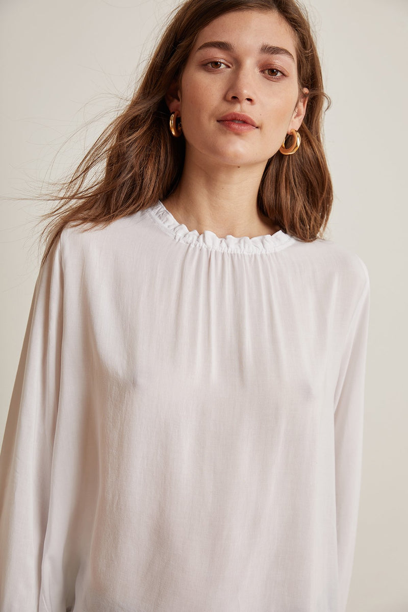 GINGER CHALLIS LONG SLEEVE NECK TIE TOP