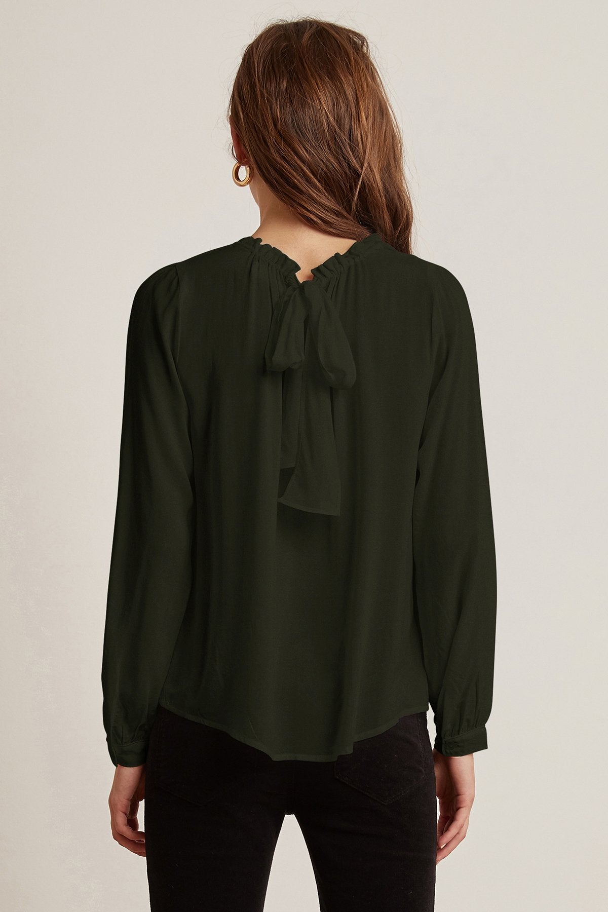 GINGER CHALLIS LONG SLEEVE NECK TIE TOP