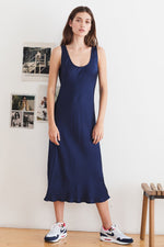 URSULA SATIN VISCOSE TANK DRESS